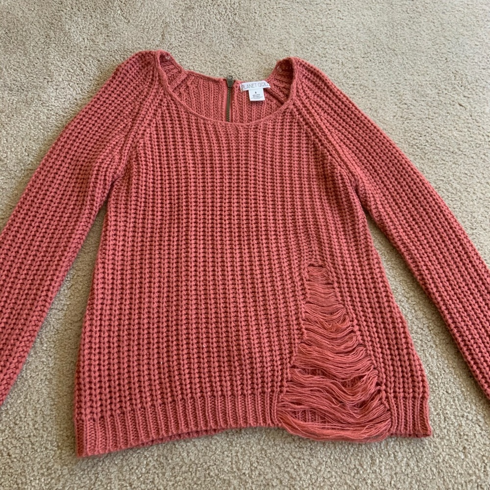 dark pink sweater